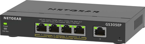 Schakelaar Netgear GS305EP-100PES 5x 1Gb 63 W PoE+