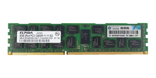 RAM-geheugen 1x 8GB ELPIDA ECC REGISTERED DDR3 1600MHz PC3-12800 RDIMM | EBJ81RF4BDWD-GN-F