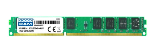 RAM-geheugen 1x 4GB GoodRAM ECC UNBUFFERED DDR3 2Rx8 1600MHz PC3-12800 UDIMM | W-MEM16E3D84GLV