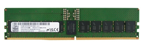 RAM-geheugen 1x 32GB Micron 2Rx8 PC5-51200 DDR5 6000MHz 1.1V ECC REGISTERED | MTC20F2085S1RC64BD2R