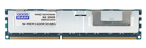 RAM-geheugen 1x 8GB GoodRAM ECC REGISTERED DDR3 1600MHz PC3-12800 RDIMM | W-MEM1600R3D48GH