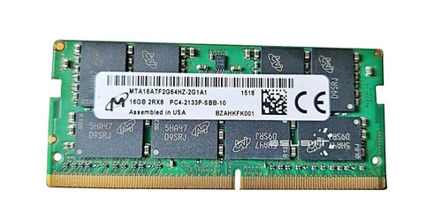 RAM-geheugen 1x 16GB Micron SO-DIMM DDR4 2133MHz PC4-17000 | MTA16ATF2G64HZ-2G1