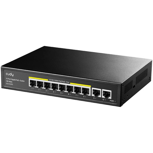 Schakelaar Cudy 10x 1Gb 120 W PoE+