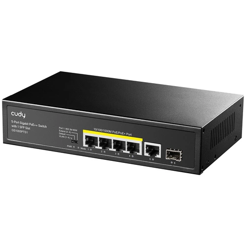 Schakelaar Cudy GS1005PTS1 5x 1Gb 120 W PoE+