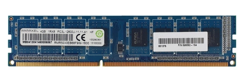 RAM-geheugen 1x 4GB Ramaxel NON-ECC UNBUFFERED DDR3 1600MHz PC3-12800 UDIMM | RMR5030EB68F9W