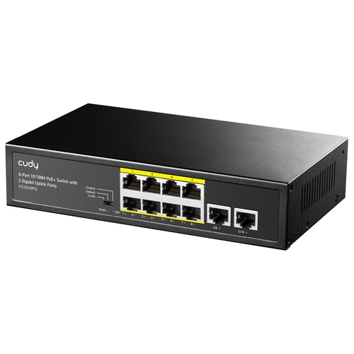Schakelaar Cudy FS1010PG 8x 100Mb | 2x 1Gb 120 W PoE+