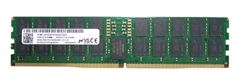 RAM-geheugen 1x 64GB Micron ECC REGISTERED DDR5 2Rx4 6400MHz PC5-51200 RDIMM | MTC40F2046S1RC64BD2