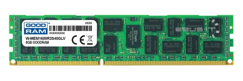 RAM-geheugen 1x 8GB GoodRAM ECC REGISTERED DDR3 1Rx4 1600MHz PC3-12800 RDIMM | W-MEM1600R3S48GLV