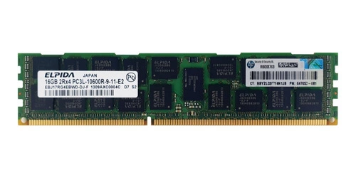 RAM-geheugen 1x 16GB ELPIDA ECC REGISTERED DDR3 1333MHz PC3-10600 RDIMM | EBJ17RG4EBWD-DJ-F