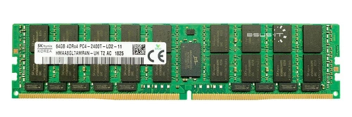 RAM-geheugen 1x 64GB Hynix ECC LOAD REDUCED DDR4 4Rx4 2400MHz PC4-19200 LRDIMM | HMAA8GL7AMR4N-UH