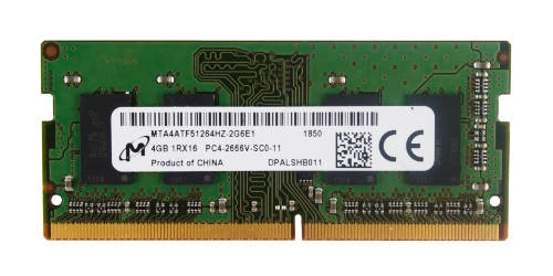 RAM-geheugen 1x 4GB Micron SO-DIMM DDR4 2666MHz PC4-21300 | MTA4ATF51264HZ-2G6