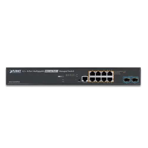 Schakelaar Planet MGS-5220-8P2X 8x 1Gb 2x SFP+ 200 W PoE+