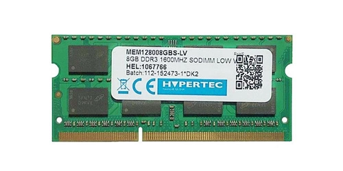 RAM-geheugen 1x 8GB HYPERTEC SO-DIMM DDR3 1600MHz PC3-12800 | MEM128008GBS-LV