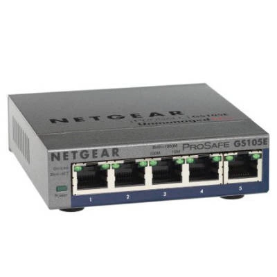 Schakelaar Netgear GS105E-200PES 5x 10/100/1000