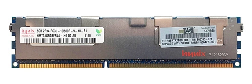 RAM-geheugen 1x 8GB Hynix ECC REGISTERED DDR3 1333MHz PC3-10600 RDIMM | HMT31GR7BFR4A-H9