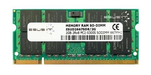 RAM-geheugen 1x 2GB ESUS IT SO-DIMM DDR2 667MHz PC2-5300 | ESUD2667SD8/2G