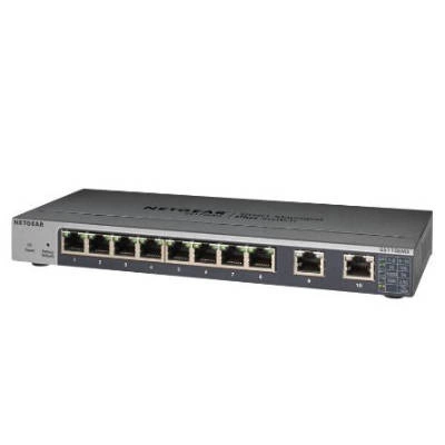 Schakelaar Netgear GS110EMX-100PES 8x 10/100/1000 | 2x 10/100/1000/10000