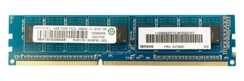 RAM-geheugen 1x 4GB Ramaxel ECC UNBUFFERED DDR3 1600MHz PC3-12800 UDIMM | RMR1781ME68F9F-16