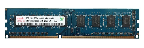 RAM-geheugen 1x 2GB Hynix NON-ECC UNBUFFERED DDR3 1333MHz PC3-10600 UDIMM | HMT125U6TFR8C-H9