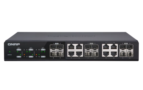 Schakelaar QNAP QSW-M1208-8C 1x 1Gb 4x SFP+ 8x RJ-45/SFP+