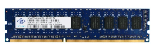 RAM-geheugen 1x 4GB Samsung ECC UNBUFFERED DDR3 2Rx8 1333MHz PC3-10600 UDIMM | NT4GC72B8PG0NF-CG
