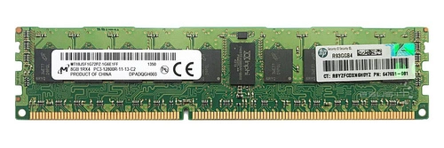 RAM-geheugen 1x 8GB Micron ECC REGISTERED DDR3 1600MHz PC3-12800 RDIMM | MT18JSF1G72PZ-1G6 