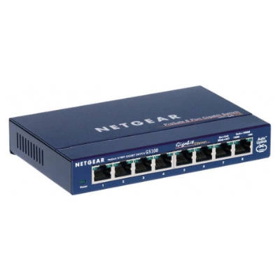 Switch Netgear GS108GE | 192 kB | 16 Gb/s | 8x Port Ethernet