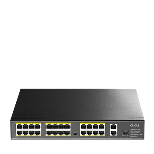 Schakelaar Cudy FS1026PS1 24x 100Mb | 1x 1Gb 1x SFP 300 W PoE+