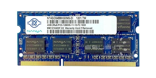 RAM-geheugen 1x 4GB Nanya SO-DIMM DDR3 1600MHz PC3-12800 | NT4GC64B8HG0NS-DI