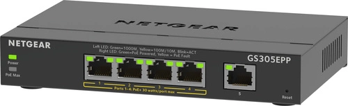 Schakelaar Netgear GS305EPP-100PES 5x 1Gb 120 W PoE+