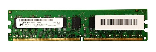 RAM-geheugen 1x 2GB Micron ECC UNBUFFERED DDR2 800MHz PC2-6400 UDIMM | MT18HTF25672AZ-80E