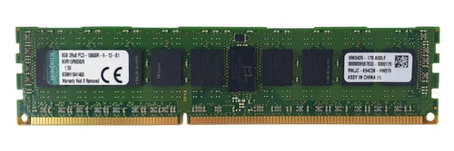 RAM-geheugen 1x 8GB Kingston ECC REGISTERED DDR3 1333MHz PC3-10600 RDIMM | KVR13R9D8/8