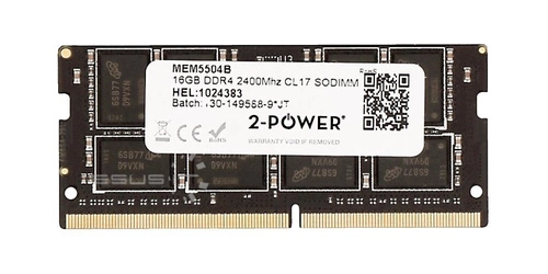 RAM-geheugen 1x 16GB 2-POWER SO-DIMM DDR4 2400MHz PC4-19200 | MEM5504B