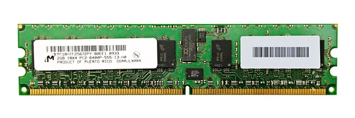 RAM-geheugen 1x 2GB Micron ECC REGISTERED DDR2 1Rx4 800MHz PC2-6400 RDIMM | MT18HTF25672PY-80EG1