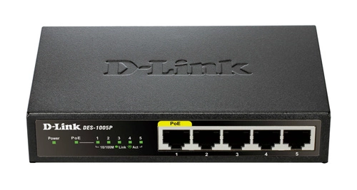 Schakelaar D-Link DES-1005P/E 5x 1Gb 60 W PoE+