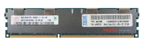 RAM-geheugen 1x 8GB Hynix ECC REGISTERED DDR3 1066MHz PC3-8500 RDIMM | HMT31GR7AFR8C-G7