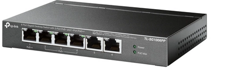 Schakelaar TP-LINK TL-SG1006PP 6x 1Gb 64 W PoE+ / PoE++