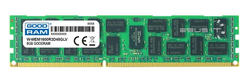 RAM-geheugen 1x 8GB GoodRAM ECC REGISTERED DDR3 2Rx4 1600MHz PC3-12800 RDIMM | W-MEM1600R3D48GLV