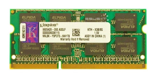 RAM-geheugen 1x 8GB Kingston SO-DIMM DDR3 1333MHz PC3-10600 | KTH-X3B/8G