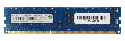 RAM-geheugen 1x 4GB Ramaxel NON-ECC UNBUFFERED DDR3 1600MHz PC3-12800 UDIMM | RMR5030KD68F9F