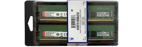 RAM-geheugen 2x 16GB Kingston ECC UNBUFFERED DDR4 2133MHz PC4-17000 UDIMM | KVR21E15D8K2/32