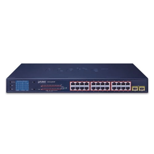 Schakelaar Planet GSW-2620VHP 24x 1Gb 2x SFP 300 W PoE+