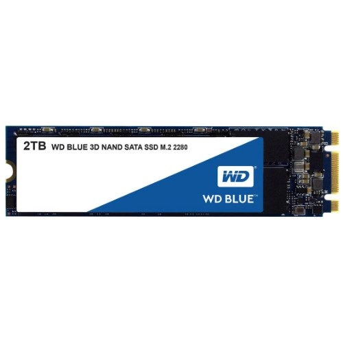 SSD-schijf Western Digital WD Blue 2000GB M.2 2280 SATA 6Gb/s TLC | WDS200T2B0B