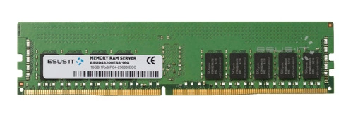 RAM-geheugen 1x 16GB ESUS IT ECC UNBUFFERED DDR4 1Rx8 3200MHz PC4-25600 UDIMM | ESUD43200ES8/16G