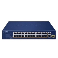 Schakelaar Planet FGSD-2621P 8x 100Mb 2x RJ-45/SFP 120 W PoE+