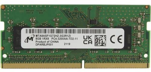 RAM-geheugen 1x 8GB Micron DDR4 1Rx8 3200MHz PC4-25600 SO-DIMM ECC  | MTA9ASF1G72HZ-3G2