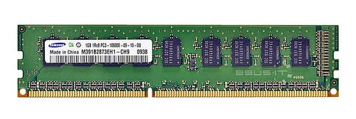 RAM-geheugen 1x 1GB Samsung ECC UNBUFFERED DDR3 1Rx8 1333MHz PC3-10600 UDIMM | M391B2873EH1-CH9