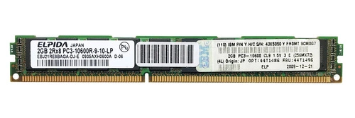 RAM-geheugen 1x 2GB IBM ThinkServer & System X DDR3 1333MHz ECC REGISTERED | 44T1486 | 43X5050