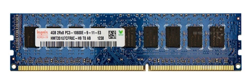 RAM-geheugen 1x 4GB Hynix ECC UNBUFFERED DDR3 1333MHz PC3-10600 UDIMM | HMT351U7CFR8C-H9