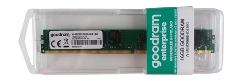 RAM-geheugen 1x 16GB GoodRAM ECC UNBUFFERED DDR4 2Rx8 2666MHz PC4-21300 UDIMM | W-MEM2666E4D816G